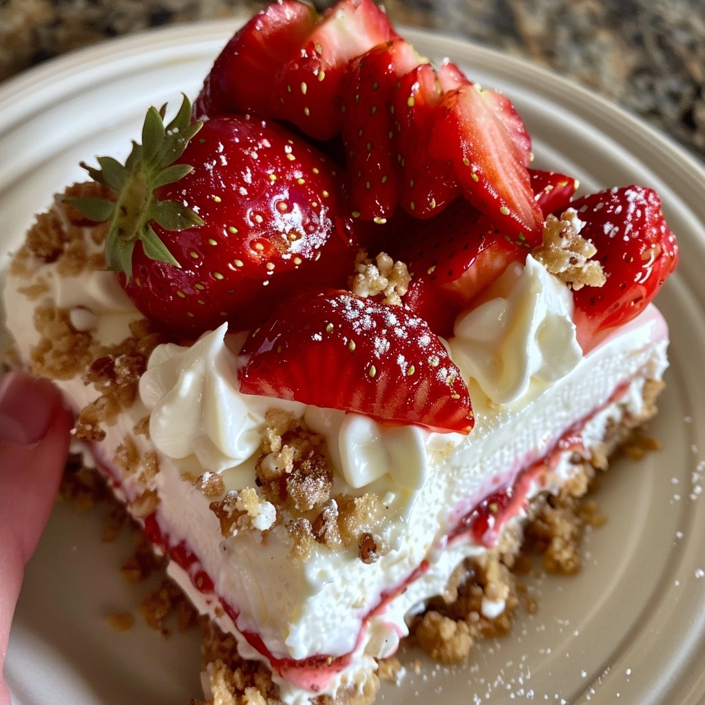 No-Bake Strawberry Dessert Recipe for Quick, Creamy Delight