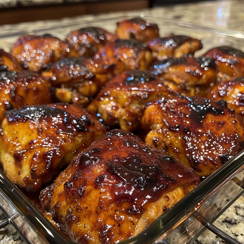 Caramelized BBQ Chicken Thighs in the Oven Recipe