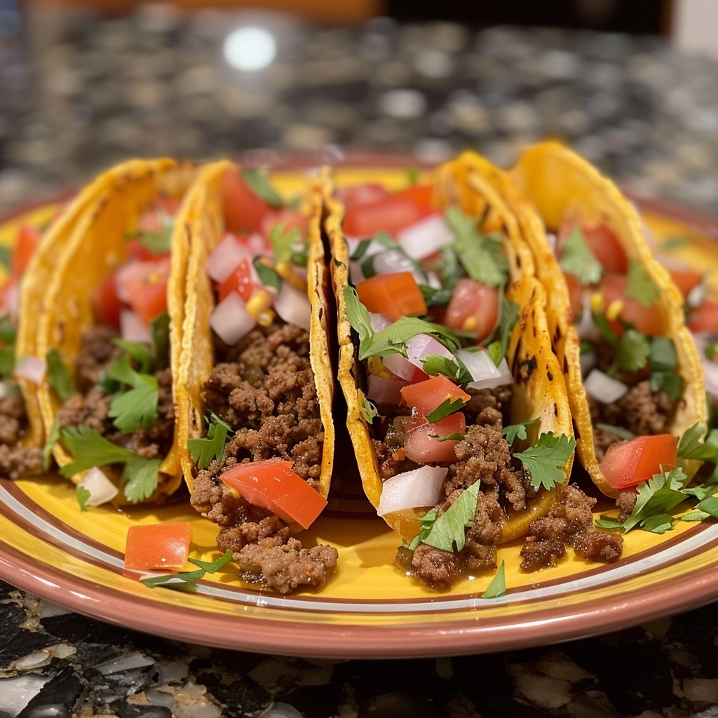 Crispy Baked Ground Beef Tacos Recipe