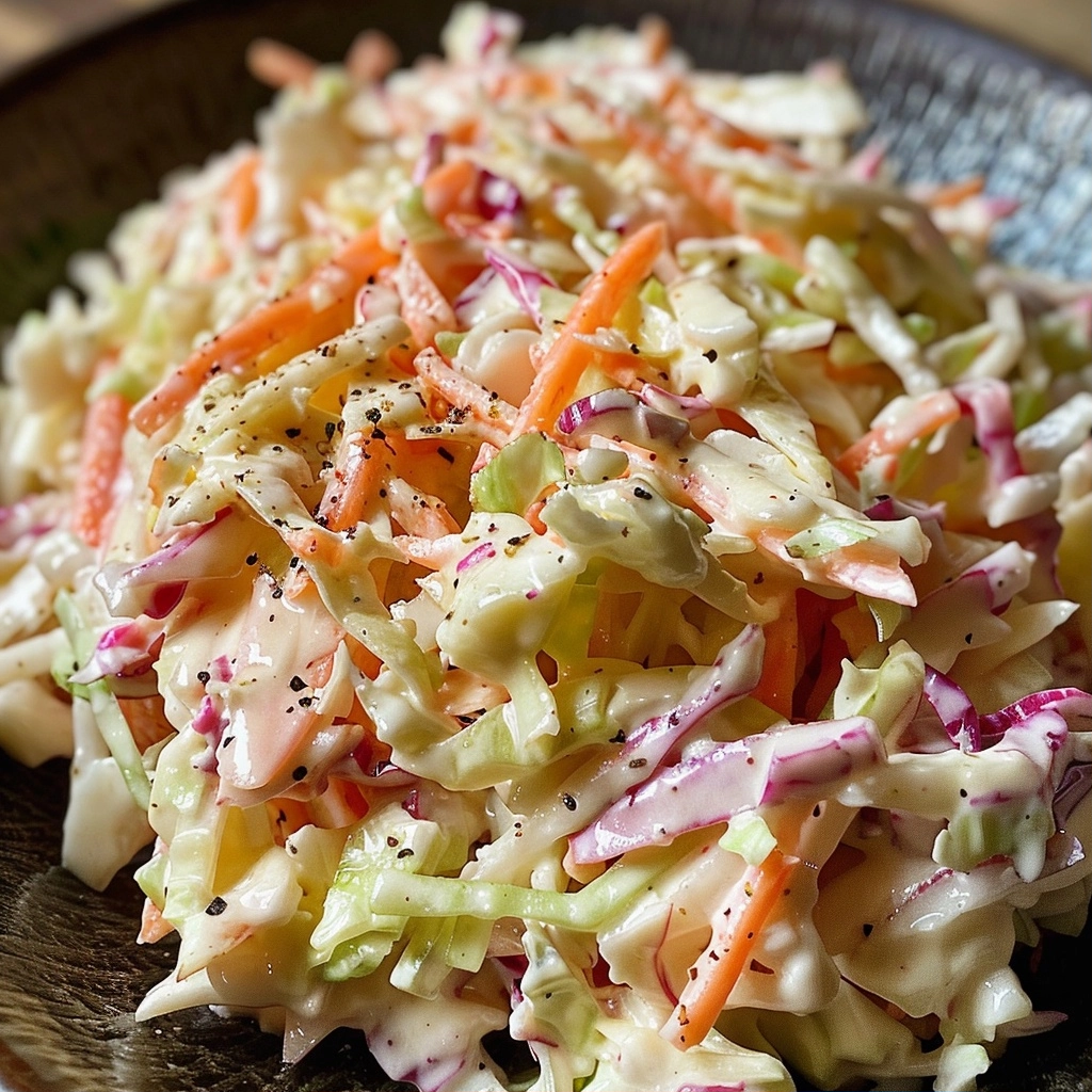 Creamy Coleslaw Recipe with Crisp Cabbage and Sweet Dressing